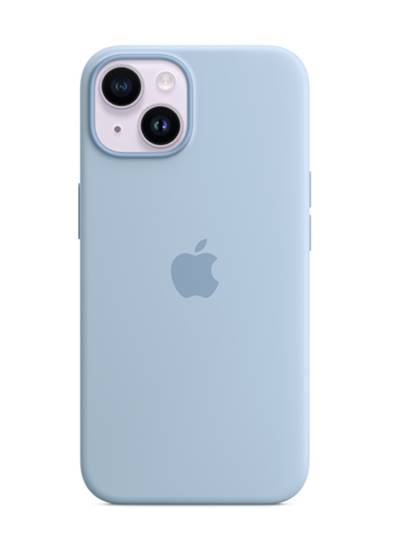 iPhone 14 silikone-etui med MagSafe (Sky)