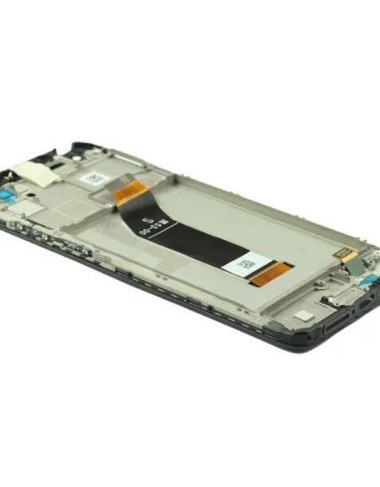 Display Assembly Complete with Housing Compatible for Xiaomi Mi Redmi 10 (2022) Black Service Pack.