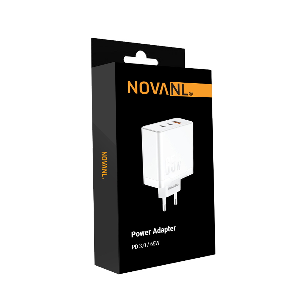 NOVANL ProCharge GaN 65W Triple Port (GAN) Wall Charger 1 NOVANL ProCharge GaN 65W Triple Port (GAN) Wall Charger