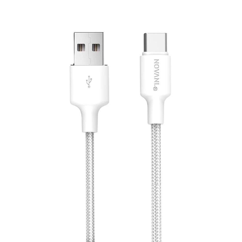 NOVANL SpeedCharge USB A to USB-C Cable 12W (1M) White 1 NOVANL SpeedCharge USB A to USB-C Cable 12W (1M) White