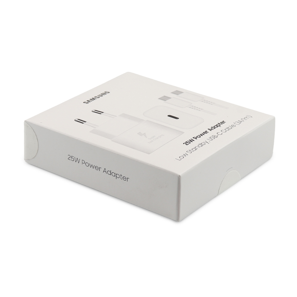 Travel Wall Fast Charger + Cable 3A 25W (USB-C) for Samsung White 1 Travel Wall Fast Charger + Cable 3A 25W (USB-C) for Samsung White